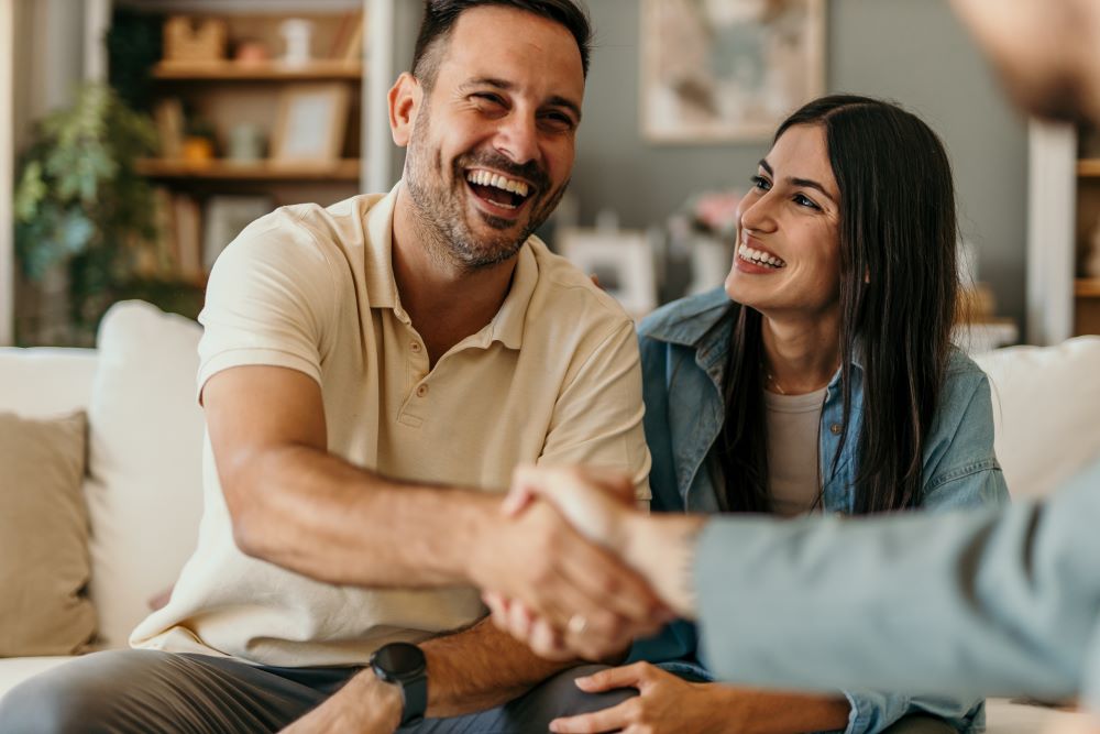 Couple at a meeting with their financial advisor